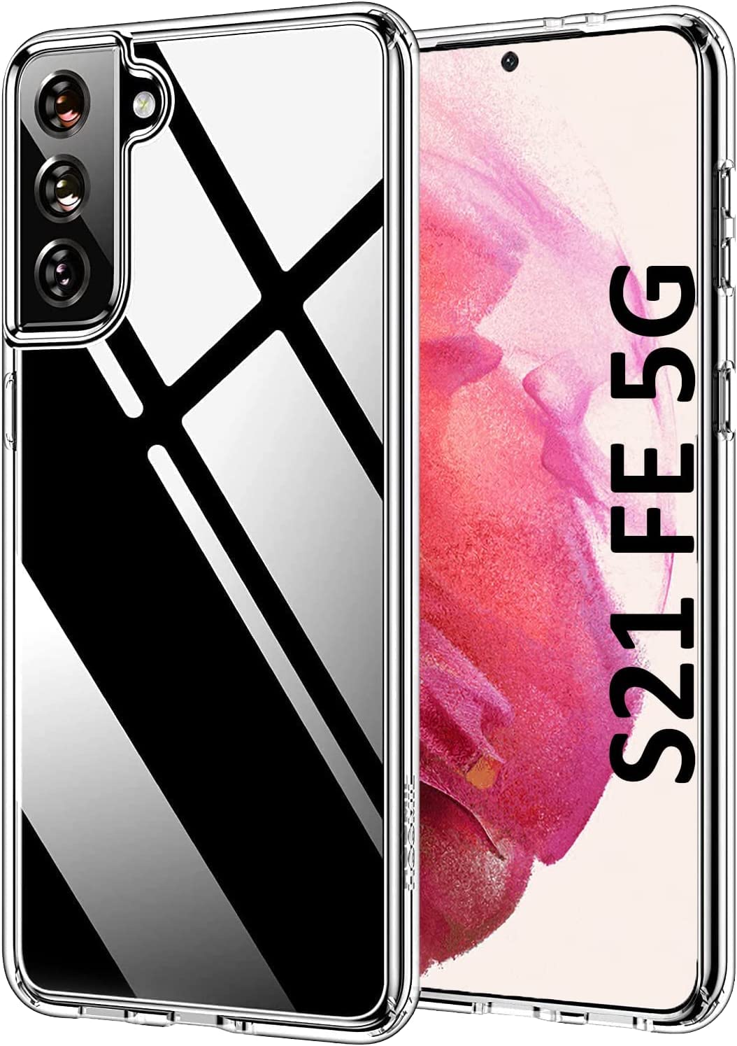 غطاء حماية شفاف من AWH مصمم لهاتف Samsung Galaxy S21 FE 2022 (6.4 بوصة) مصنوع من مادة TPU الناعمة الشفافة، رفيع للغاية، مرن، غطاء حماية شفاف من السيليكون لهاتف S21 Fe.