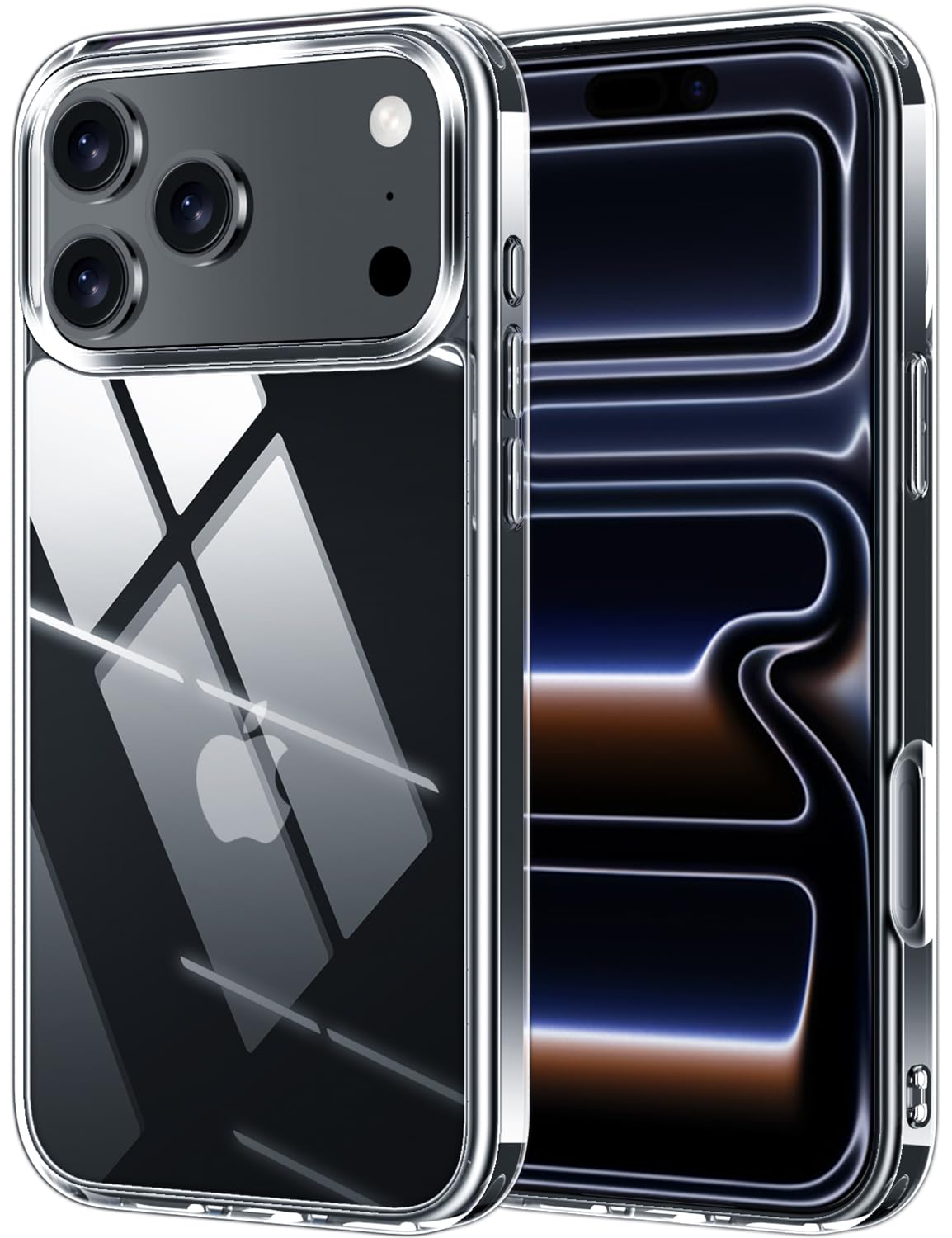 جراب X-level لهاتف iPhone 17 Pro Max شفاف، غطاء خلفي من الزجاج المقوى 9H بحافة ناعمة، حماية من الدرجة العسكرية، مضاد للاصفرار، مقاوم للخدش، جراب هاتف شفاف رفيع للغاية 17 Pro Max 6.9 بوصة