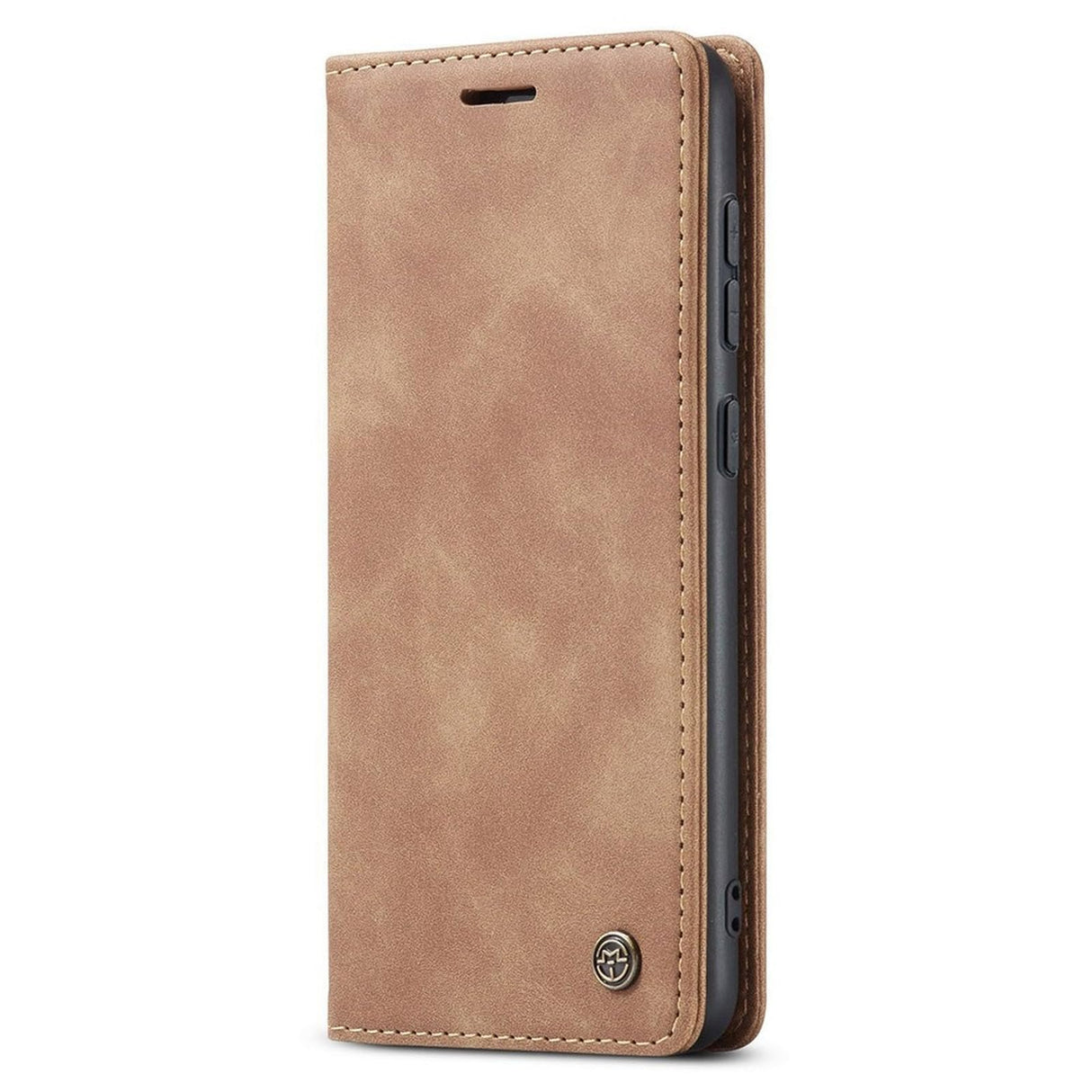غطاء هاتف جلدي قابل للطي من يونيك كيس لهاتف سامسونج جالاكسي A71 - بني