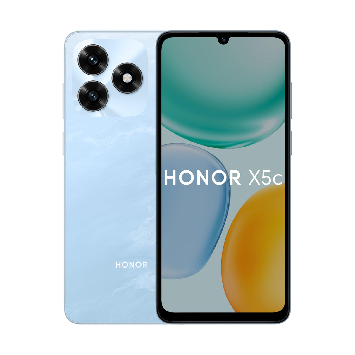 هاتف ذكي HONOR X5c 4G، ذاكرة وصول عشوائي (RAM) سعة 4 جيجابايت، ذاكرة تخزين داخلية سعة 64 جيجابايت، ثنائي الشريحة، بطارية 5130 مللي أمبير/ساعة، شاشة 6.74 بوصة، معدل تحديث 90 هرتز، أزرق مدّي - إصدار الشرق الأوسط