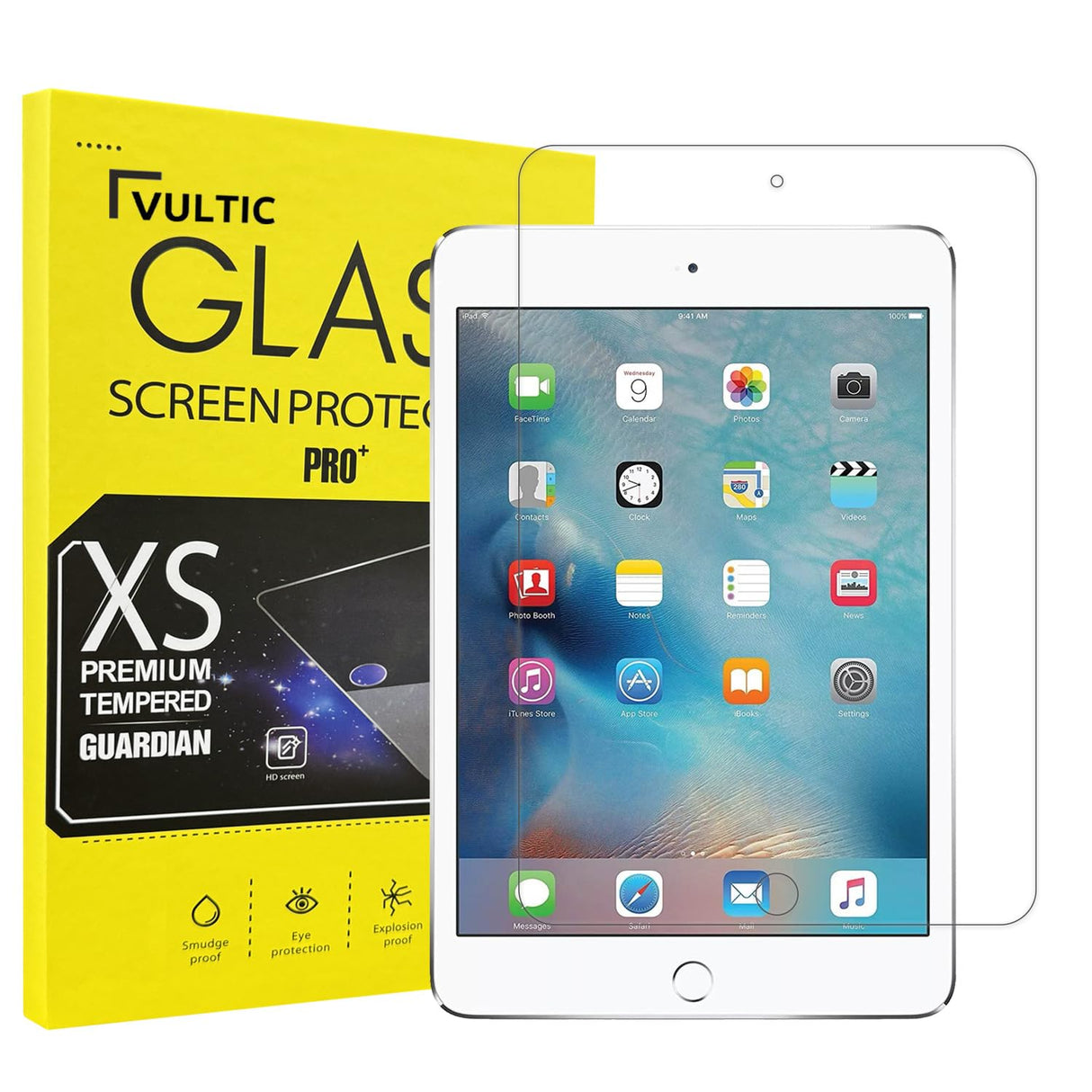 واقي شاشة Vultic لجهاز iPad Mini 6 (2021)، غطاء فيلم زجاجي مقوى