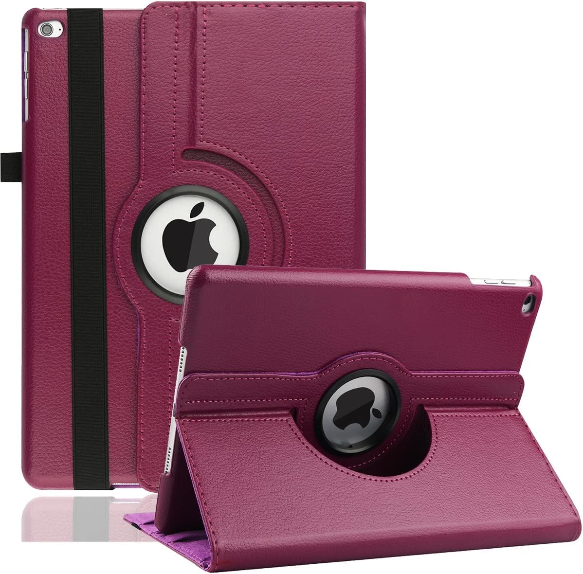 جراب AWH لجهاز iPad 9.7-الجيل السادس/الخامس (2018/2017) - غطاء واقٍ بحامل دوار 360 درجة مع خاصية السكون والاستيقاظ التلقائي لجهاز iPad 9.7 بوصة 2018 2017 - أرجواني