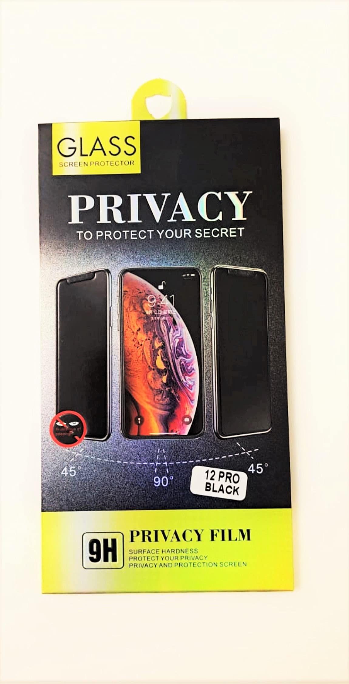 9H Hardness Anti-Spy Tampered Glass Privacy Screen Protector for iPhone 12/12 Pro