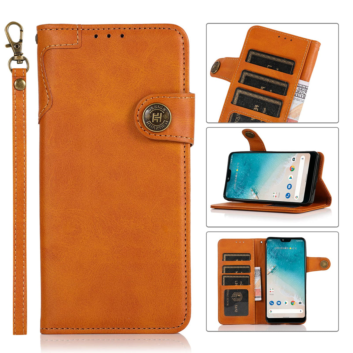 USFY Samsung Galaxy S21 Plus/Galaxy S30 Plus Leather Wallet Case, Shockproof Strong Magnetic Closure Flip Folio Cover Handy Stand Phone Case with Card Slot - Brown