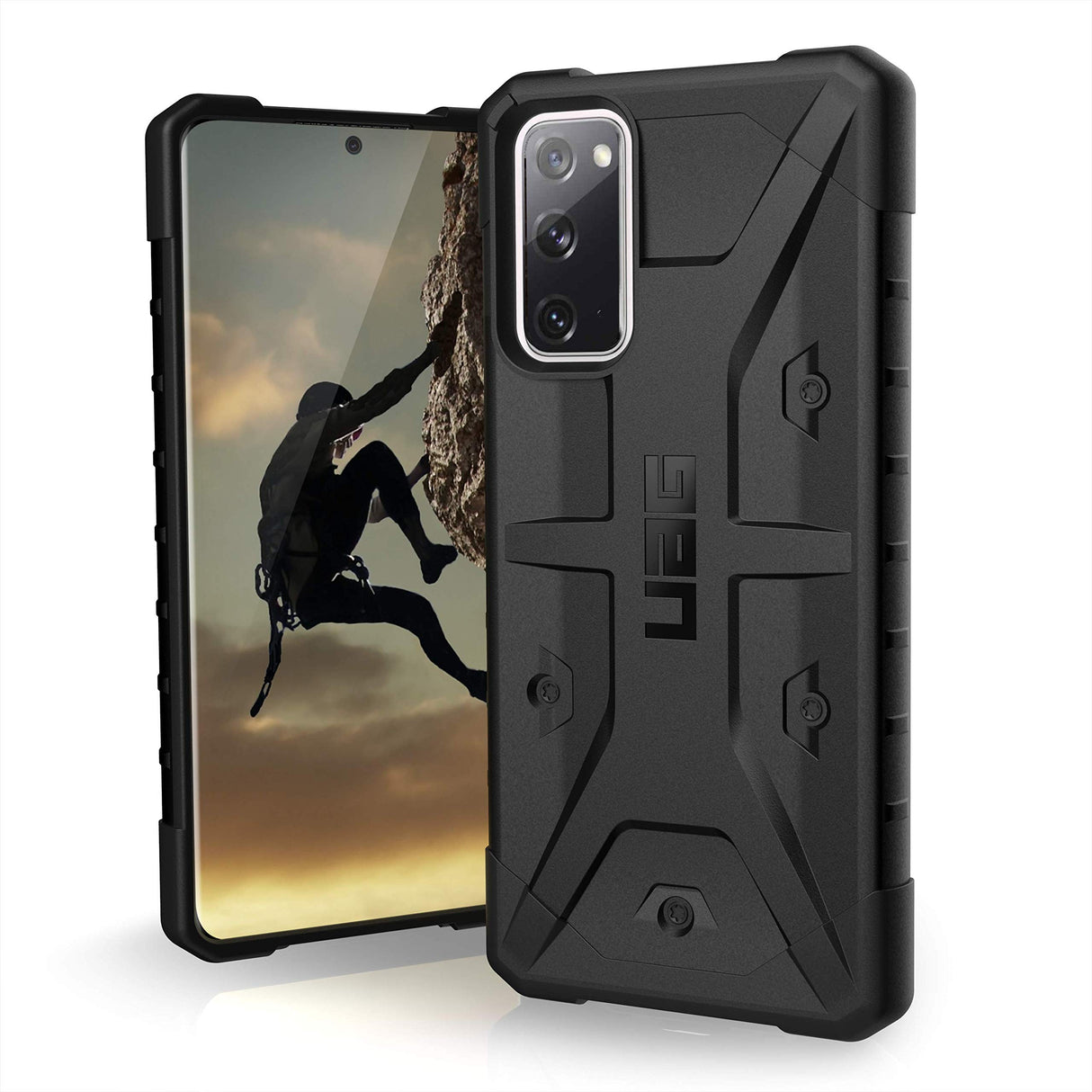غطاء حماية URBAN ARMOR GEAR UAG لهاتف Samsung Galaxy S20 FE/FE 5G متين وخفيف الوزن ومضاد للصدمات ومضاد للصدمات، لون أسود