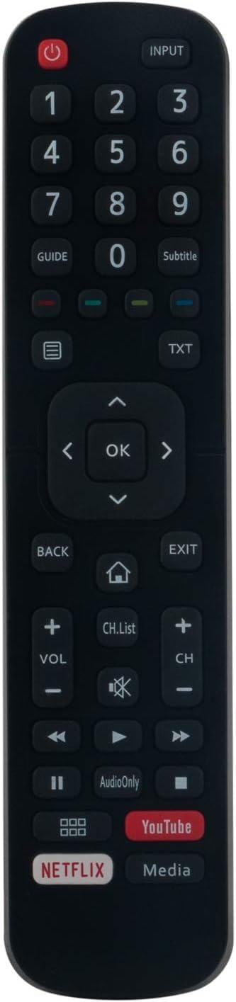 جهاز تحكم عن بعد BURAQ EN2BB27H EN2BB27HB مناسب لتلفزيون Hisense LED 58A6100UW H65AE6030 H55AE6030 H50AE6030 H43AE6030 H32AE5500 H39AE5500 H43AE5500