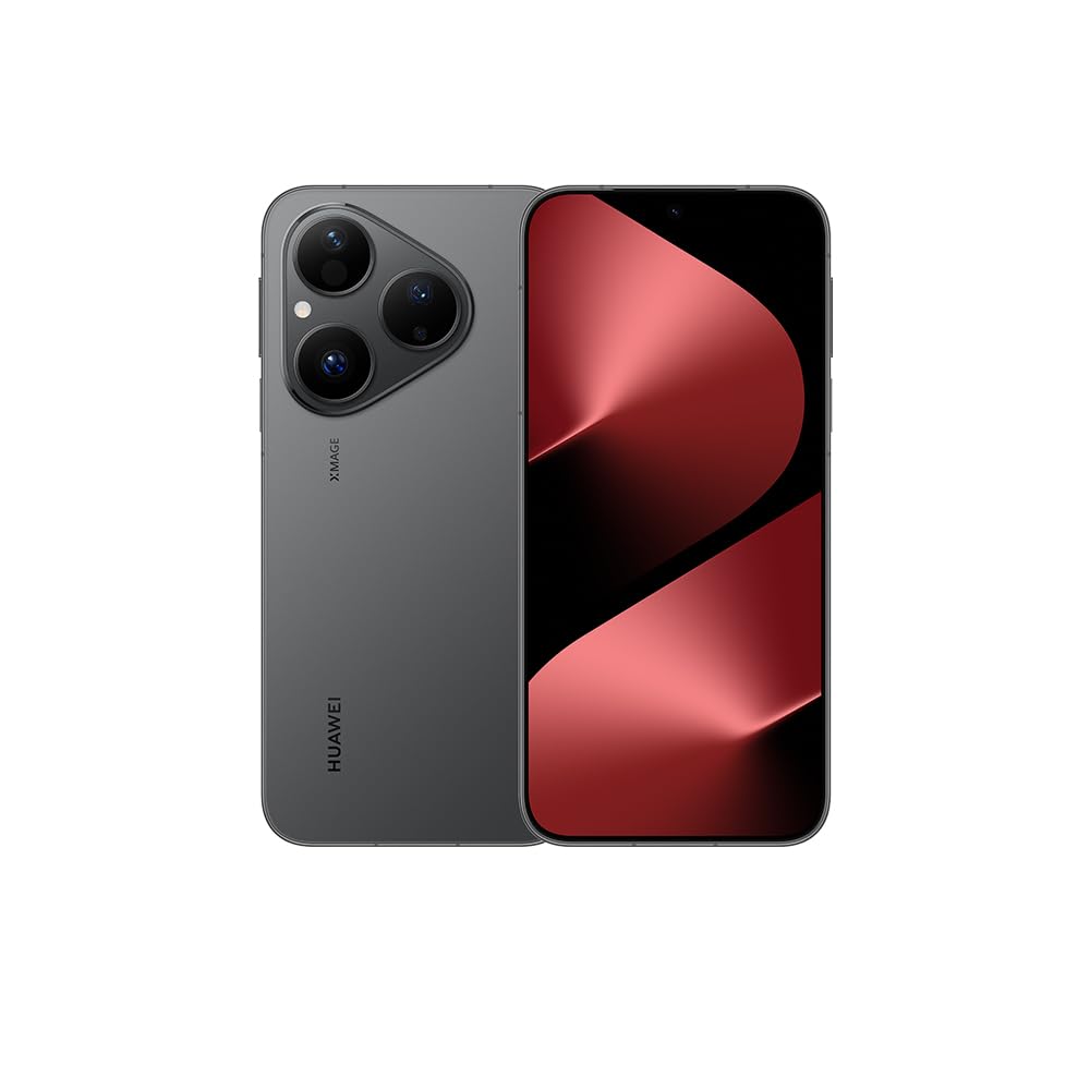 هاتف هواوي بيورا 80 الذكي، 12 جيجابايت + 256 جيجابايت، تصميم من الزجاج المصنفر والحافة المسطحة، كاميرا Ultra Chroma XMAGE، إلغاء الضوضاء بالذكاء الاصطناعي، بطارية كبيرة 5170 مللي أمبير/ساعة وشحن فائق مزدوج من هواوي، أسود مصنفر + FOC