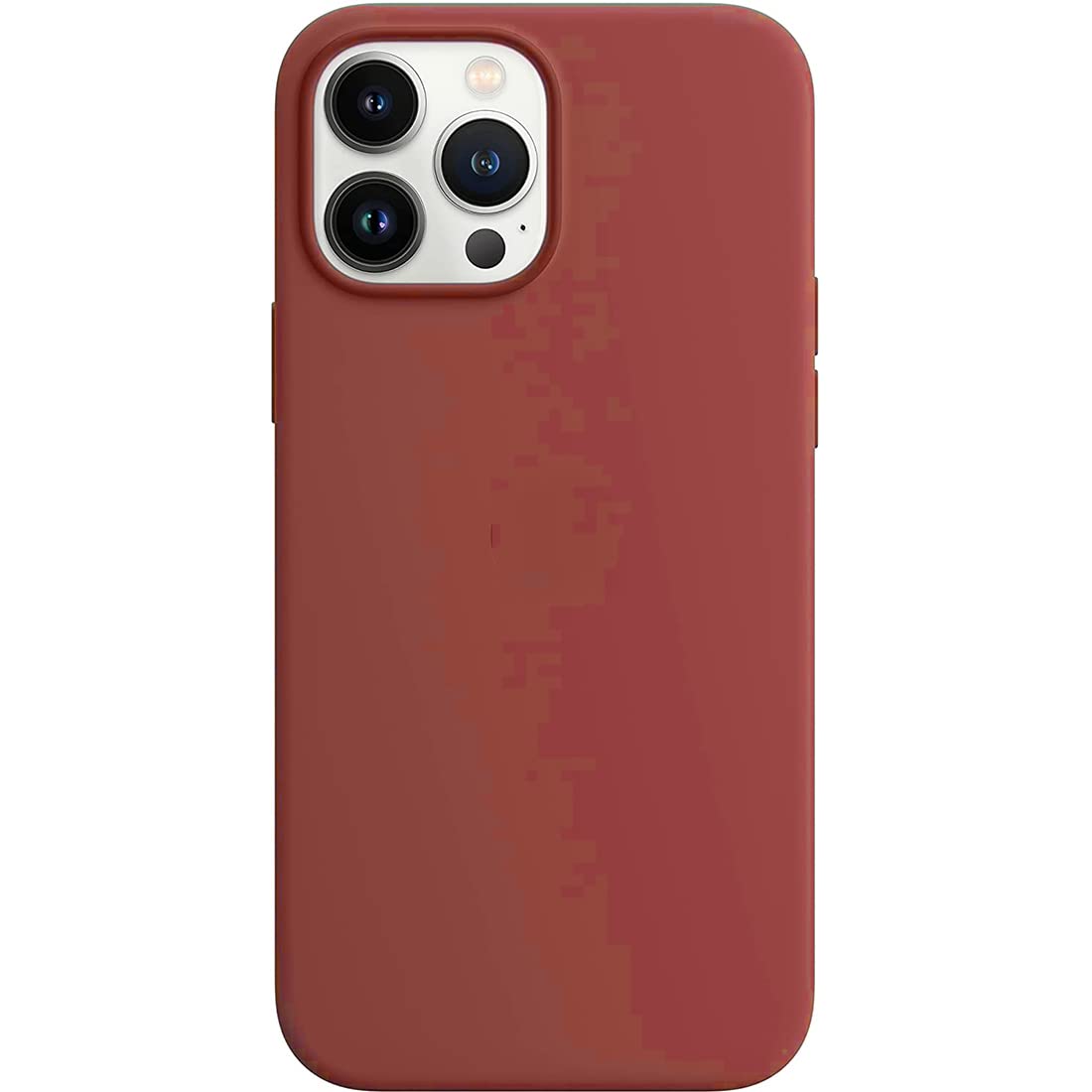 YU WELL iPhone 13 Pro Max Silicone Protective Case Cover 6.7 inch more protective and inbuild protected (Brown)