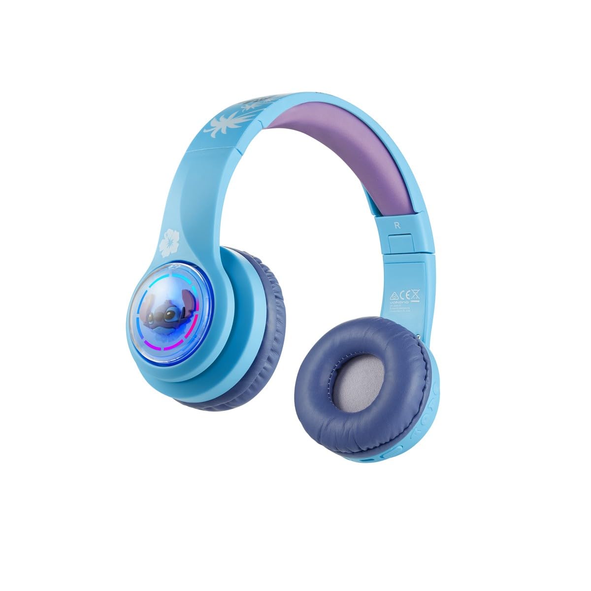 سماعة رأس ستيريو لاسلكية بتقنية البلوتوث من فولكانو ديزني ستيتش ثلاثية الأبعاد تعمل حتى 16 ساعة، مع ميكروفون مدمج وأغطية أذن مبطنة وتصميم قابل للطي