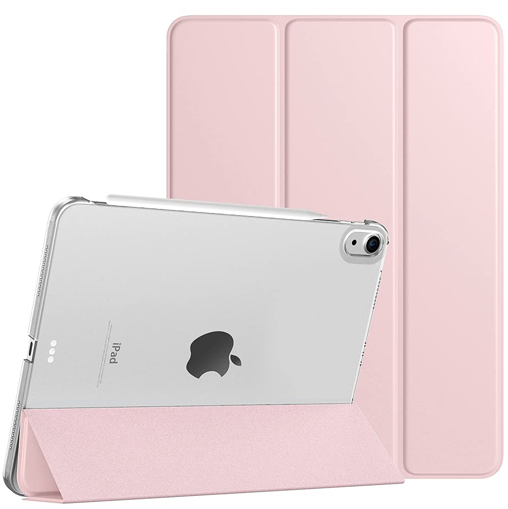 TiMOVO Case for New iPad Air 5th/4th Generation 2022/2020 10.9 inch, iPad Air 5/4 Case, [Support 2nd Gen iPencil Charging] Slim Stand Protective Cover with Auto Wake/Sleep - Light Pink