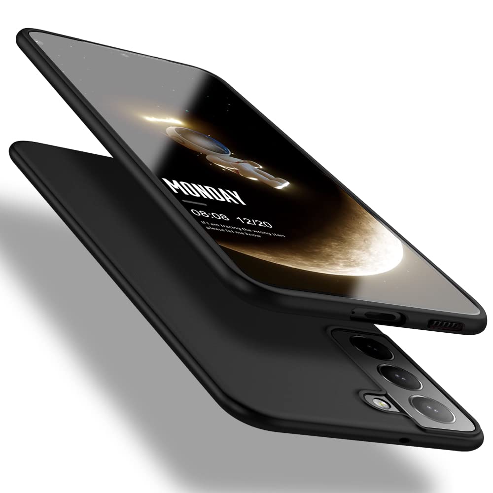 X-level Samsung Galaxy S22+ Plus Case Slim Fit Soft TPU Super Thin [Guardian Series] S22 Plus Phone Back Cover Light Protective Matte Finish Coating Case Compatible Samsung S22 Plus-Black
