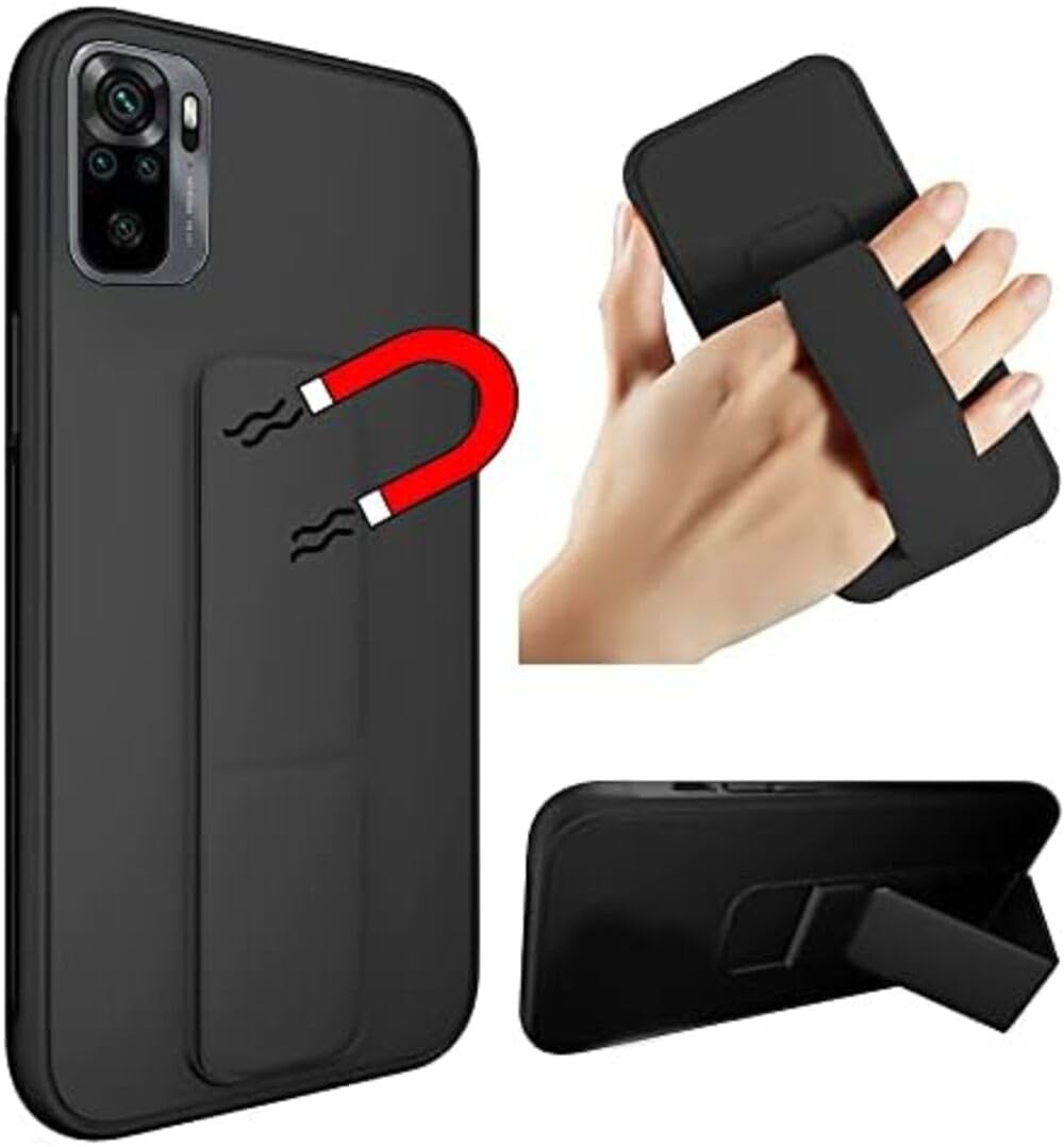 غطاء حماية مغناطيسي من بوراك لهاتف ريدمي نوت 10 برو، جراب نحيف مقاوم للصدمات، غطاء حماية من السيليكون لهاتف ريدمي نوت 10 برو - أسود