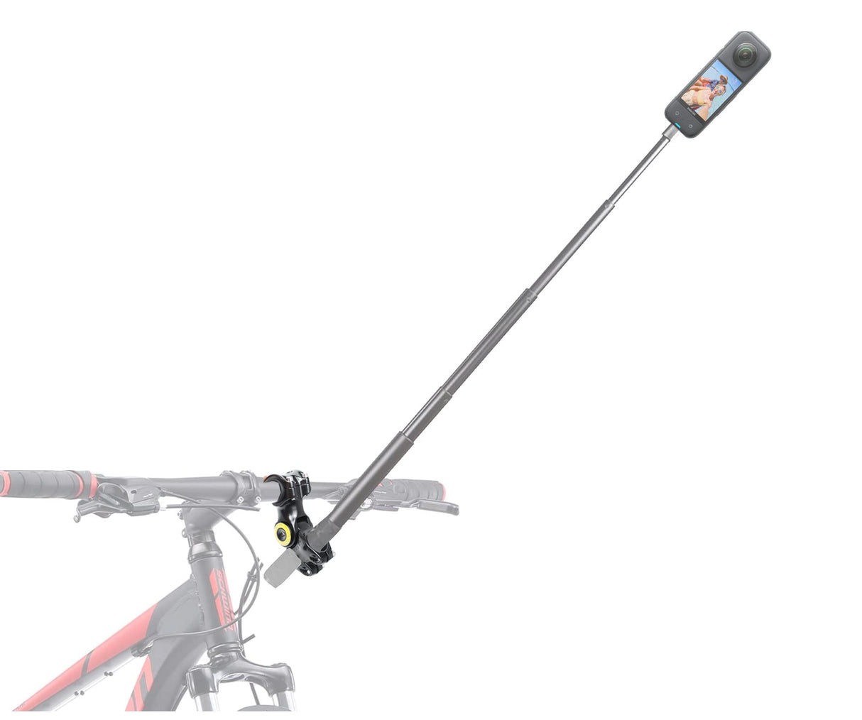 حامل دراجة vgsion 3rd Person لكاميرا Insta360 One X3 وX2 وOne RS— حامل مقود الكاميرا متوافق مع عصا Insta360 مقاس 114 سم و120 سم