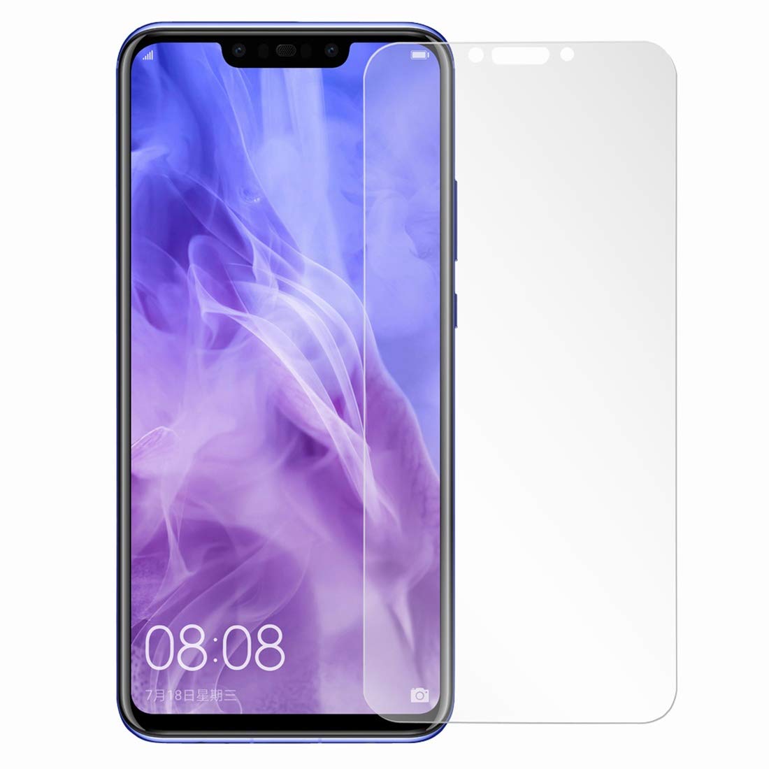 Yiizy Screen Protector for Huawei nova 3 9H Hardness Tempered Glass Premium HD High Definition Clear Toughened Ultra-Thin Glass Bubble Free Shield with 2.5d Rounded Edges