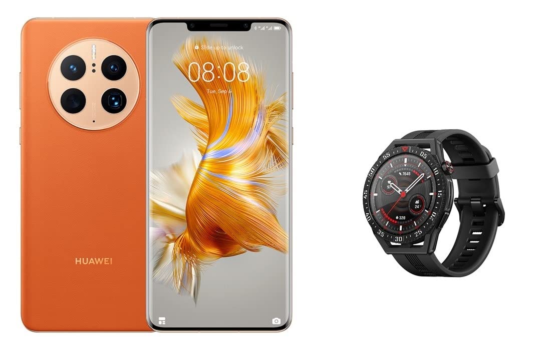 هاتف هواوي ميت 50 برو الذكي بنظام أندرويد، برتقالي، 8 جيجابايت + 512 جيجابايت، DRACO-L29DL + GT3 SE، ميت 50 برو 8-512 + GT3 SE، جلد نباتي برتقالي، 51097GMY