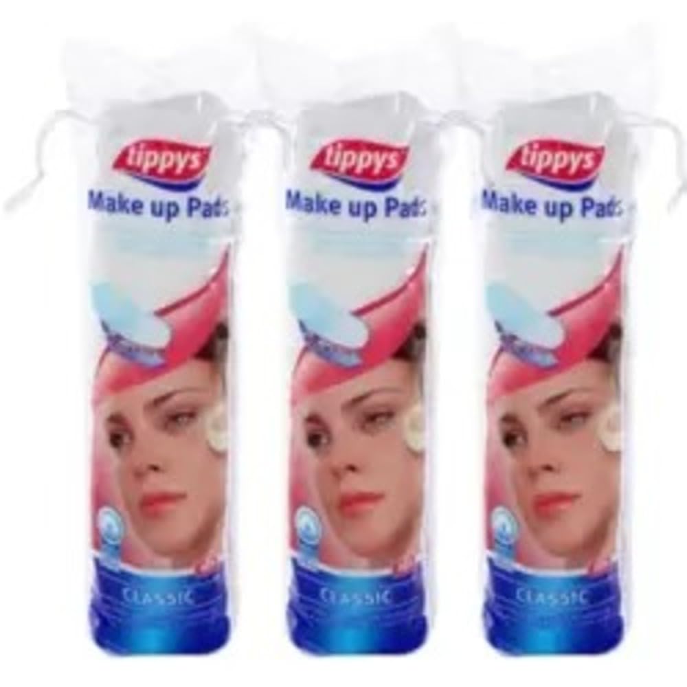 Tippys Make up Cotton Pads, Pack of 3 x 80cm, 100% Cotton