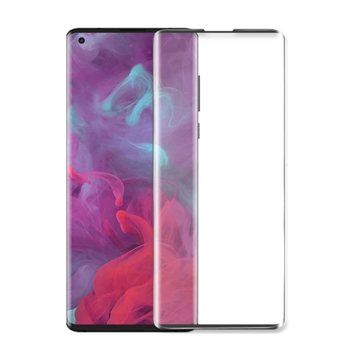 واقي شاشة VIESUP [عبوة من قطعتين] لهاتف Moto Edge+ Plus ثلاثي الأبعاد منحني، زجاج مقوى بصلابة 9H، تغطية كاملة للشاشة، حواف منحنية ثلاثية الأبعاد خالية من الفقاعات لهاتف Motorola Edge+ 2020 (6.7 بوصة) واقي شاشة شفاف عالي الدقة