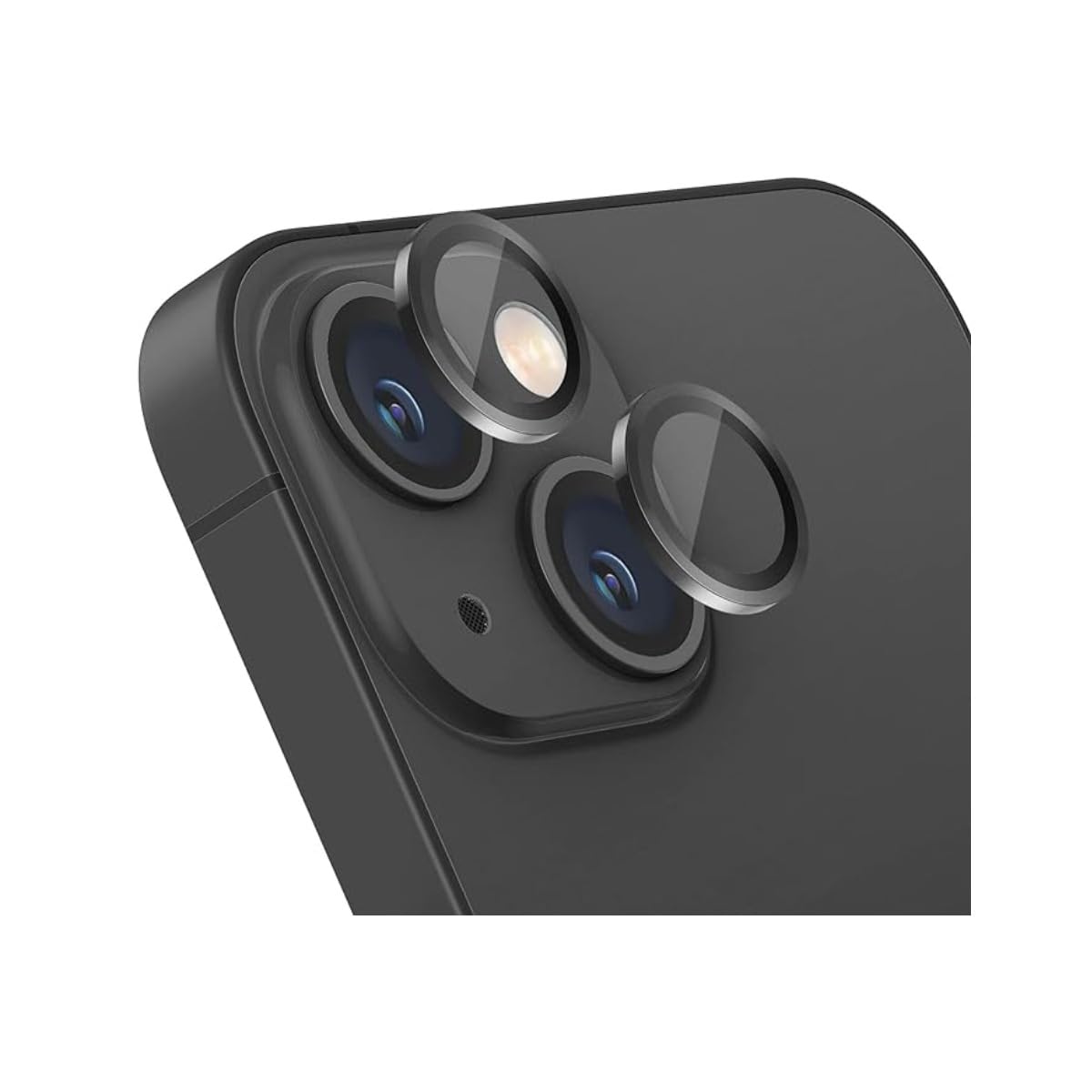 YU WELL Camera Lens Protector Compatible with Iphone 15 |15 Plus |15 Pro | 15 pro Max | Scratch Resistant 9H Glass Hardness (Iphone 15 Plus, Black)