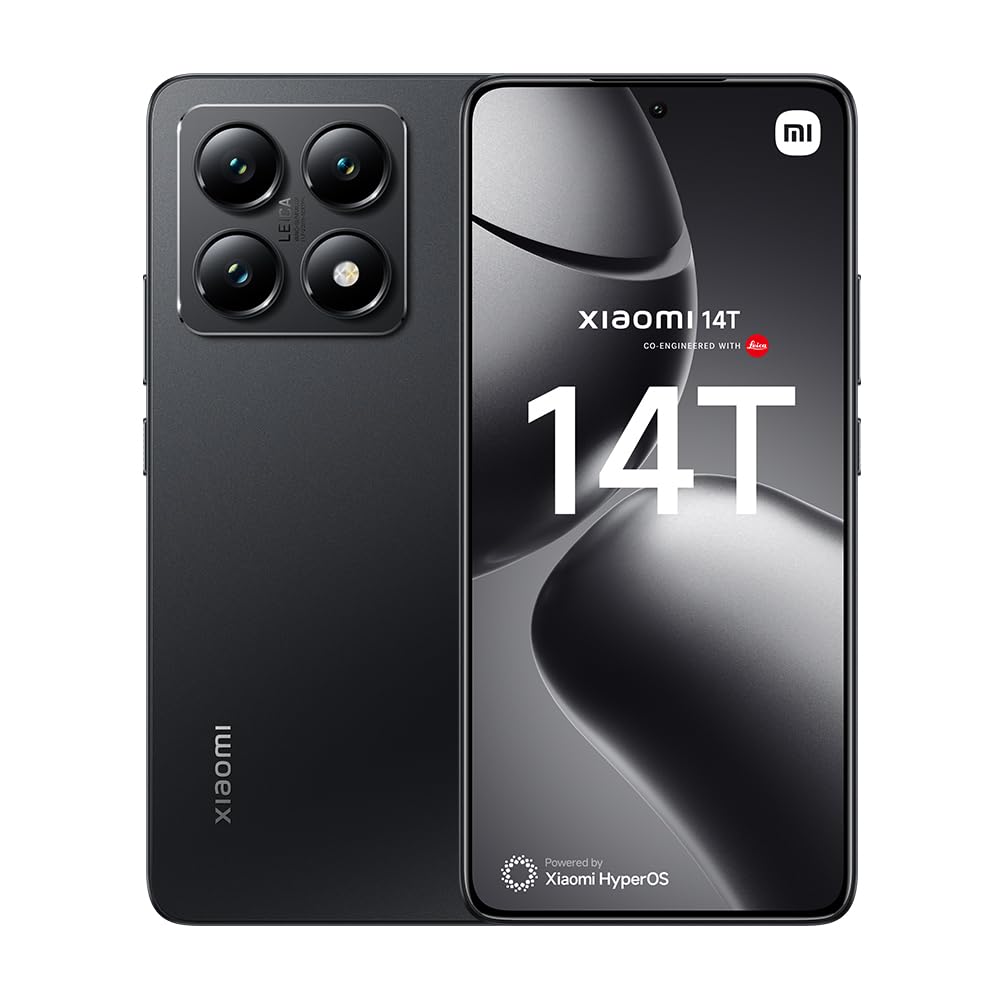 Xiaomi 14T 5G Mobile, Titan Black (12GB RAM+512GB) | MediaTek 8300 ultra | 6.67" Amoled 144Hz display | Leica Triple Camera 50+50+12MP, 32MP Front camera