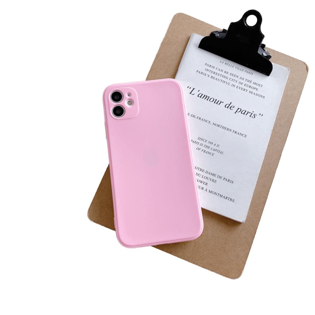 جراب هاتف Vizroyi iPhone 11، جراب هاتف 11 جراب هاتف Apple، [مضاد للسقوط ومضاد للصدمات] شفاف مقاوم للصدمات، جراب هاتف Apple غطاء واقٍ عصري، غلاف عالمي للرجال والنساء، وردي