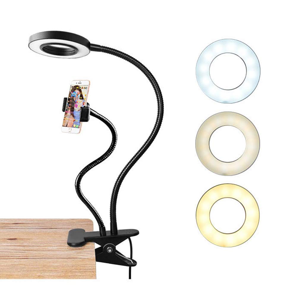 Trands Flexible Mobile Phone Holder With Selfie Ring Light Tr-Th507