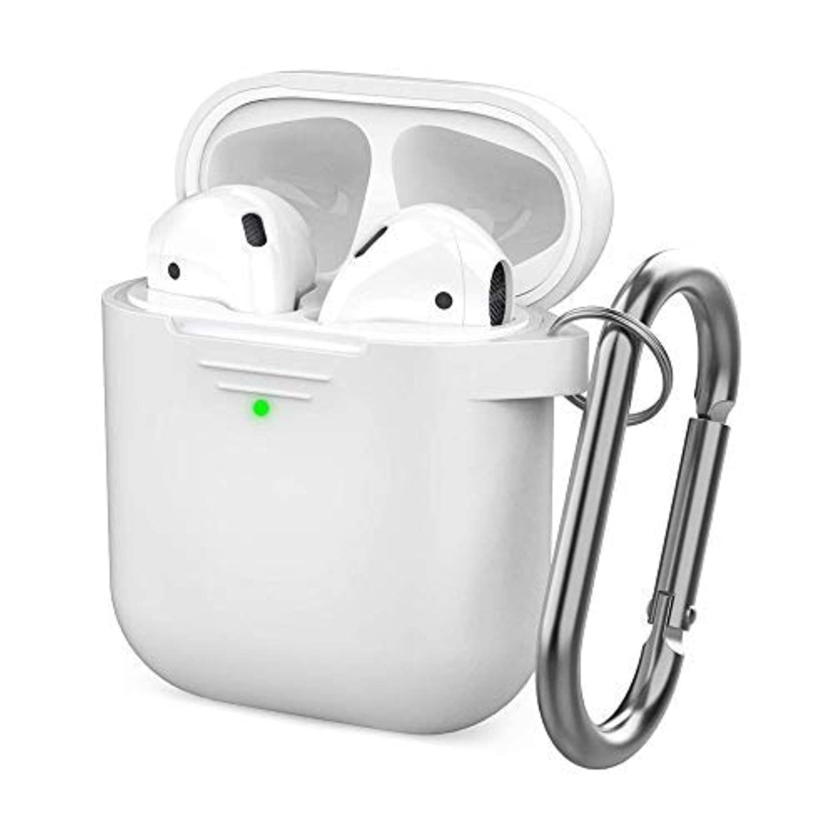 حافظة سيليكون على شكل سلسلة مفاتيح من AhaStyle لأجهزة Airpods - أبيض
