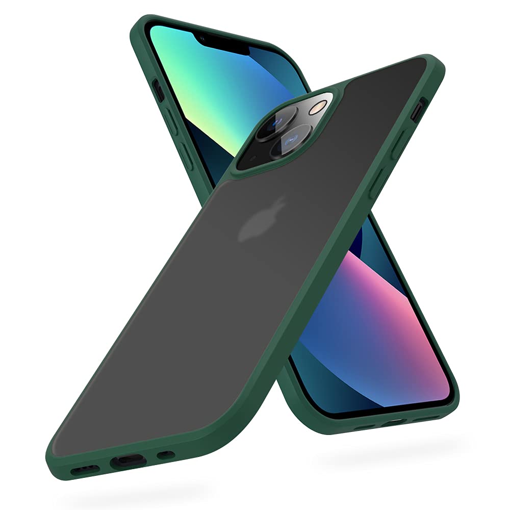 جراب X-Level iPhone 13 مقاوم للصدمات بلمسة نهائية غير لامعة، حماية عسكرية من مادة TPU، مصد عالي القوة، ظهر شفاف، جرابات واقية لهاتف iPhone 13