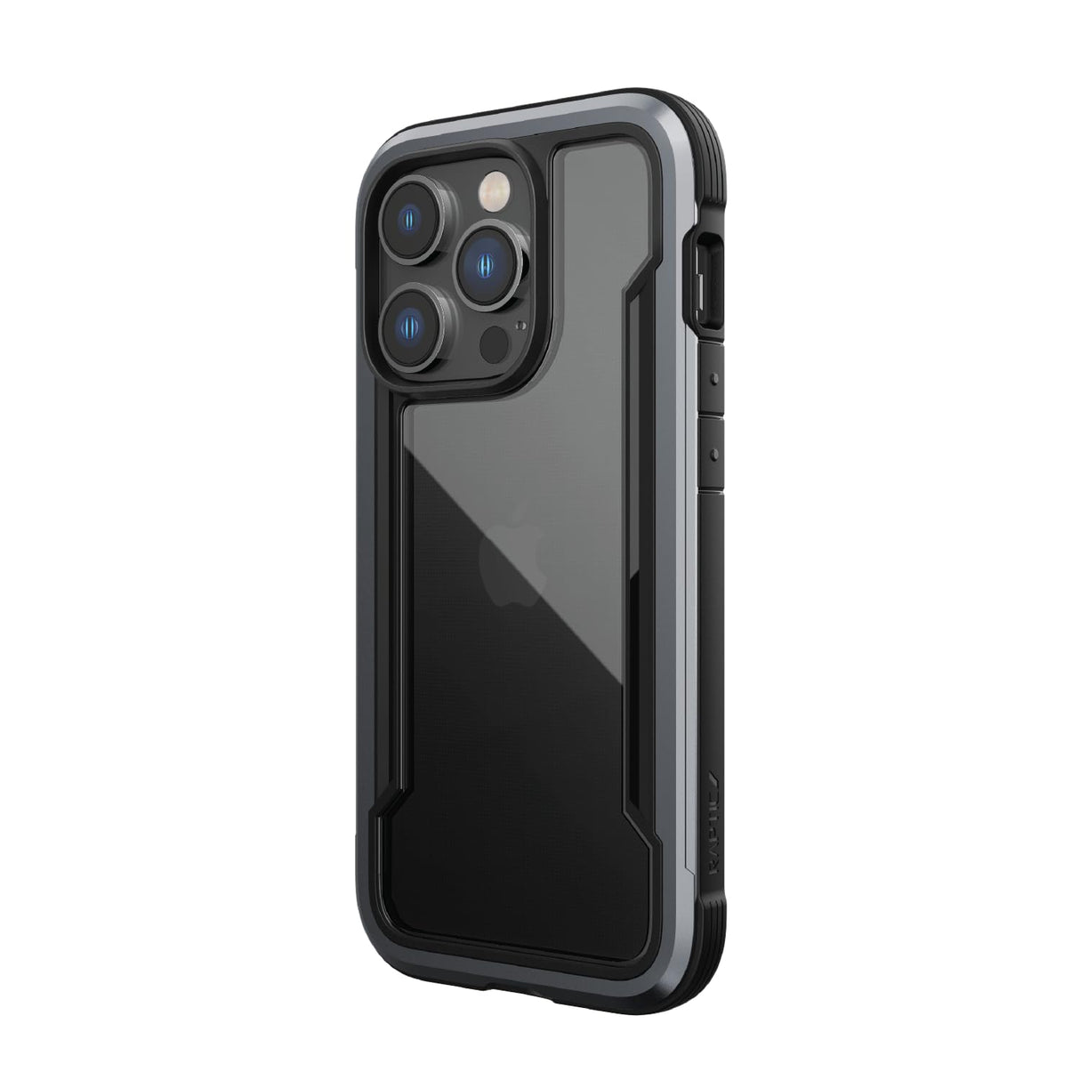 جراب X-Doria لهاتف iPhone 14 Pro - جراب Raptic Shield - واقي مضاد للخدش - مقاوم للصدمات - مقاوم للسقوط - غطاء خلفي كامل رفيع لحماية الصدمات لهاتف iPhone 14 Pro 6.1"apple - أسود