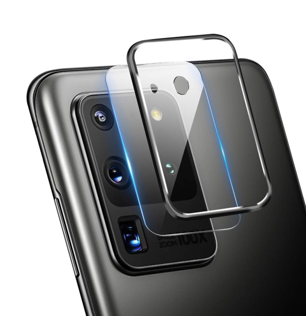 واقي عدسة الكاميرا XINKOE XINKO لهاتف Samsung Galaxy S20 Ultra، [2 في 1] حلقة + غشاء زجاجي مقوى، حماية 360 درجة [مضاد للسقوط] [مقاوم للتآكل] - أسود