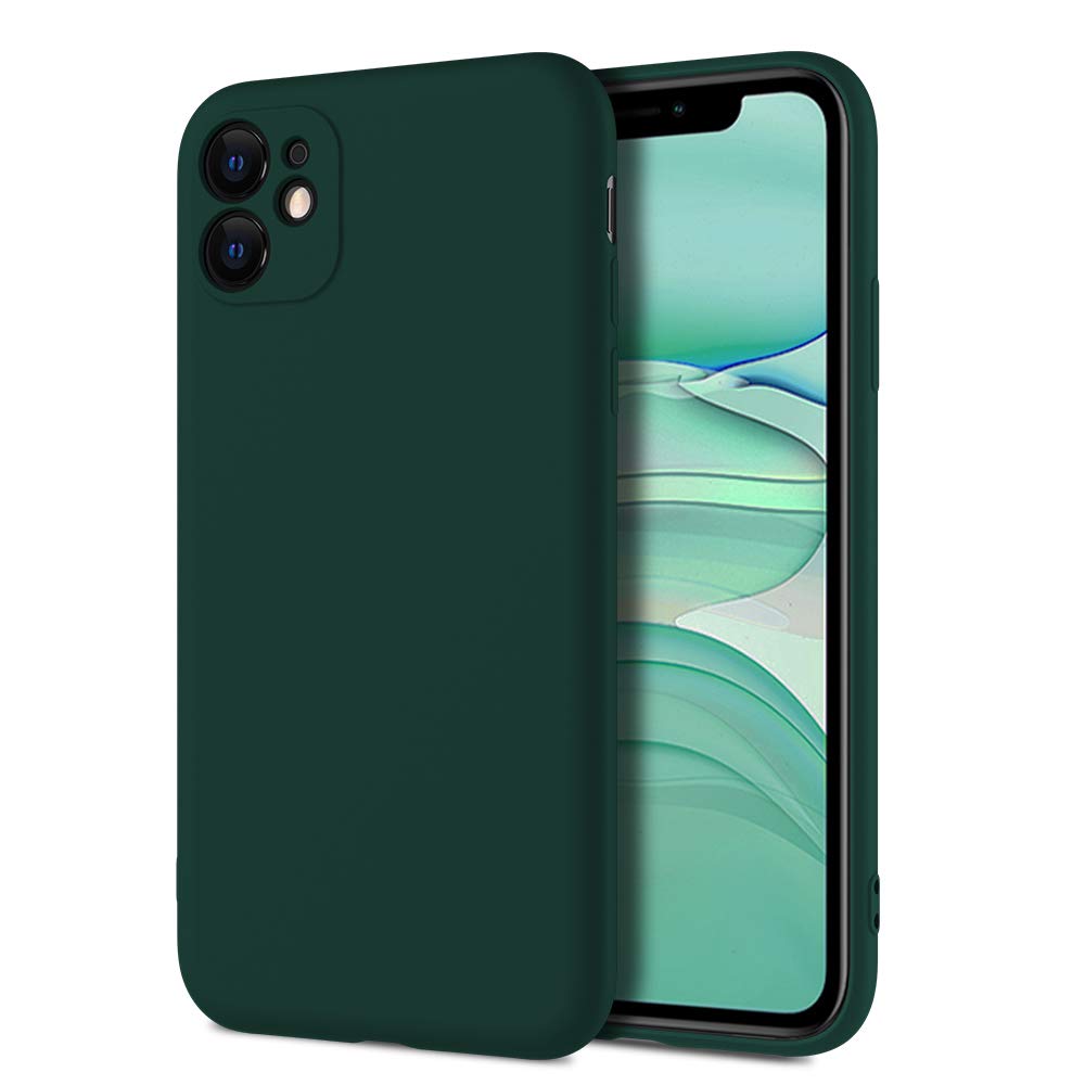 X-Level iPhone 11 Case,[Dynamic Series] Ultra Thin Soft Silicone Gel Rubber Shockproof Case with Anti-Scratch Microfiber Lining Cushion for Apple iPhone 11 6.1"-Midnight Green