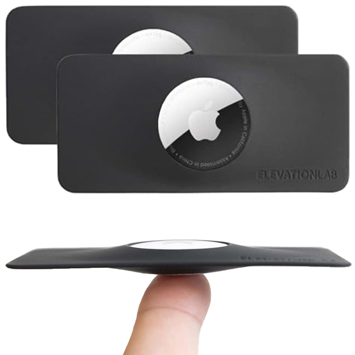 حامل محفظة لجهاز Apple AirTag - رفيع ومرن، قيد الحصول على براءة اختراع | Elevation Lab (عبوة من قطعتين)