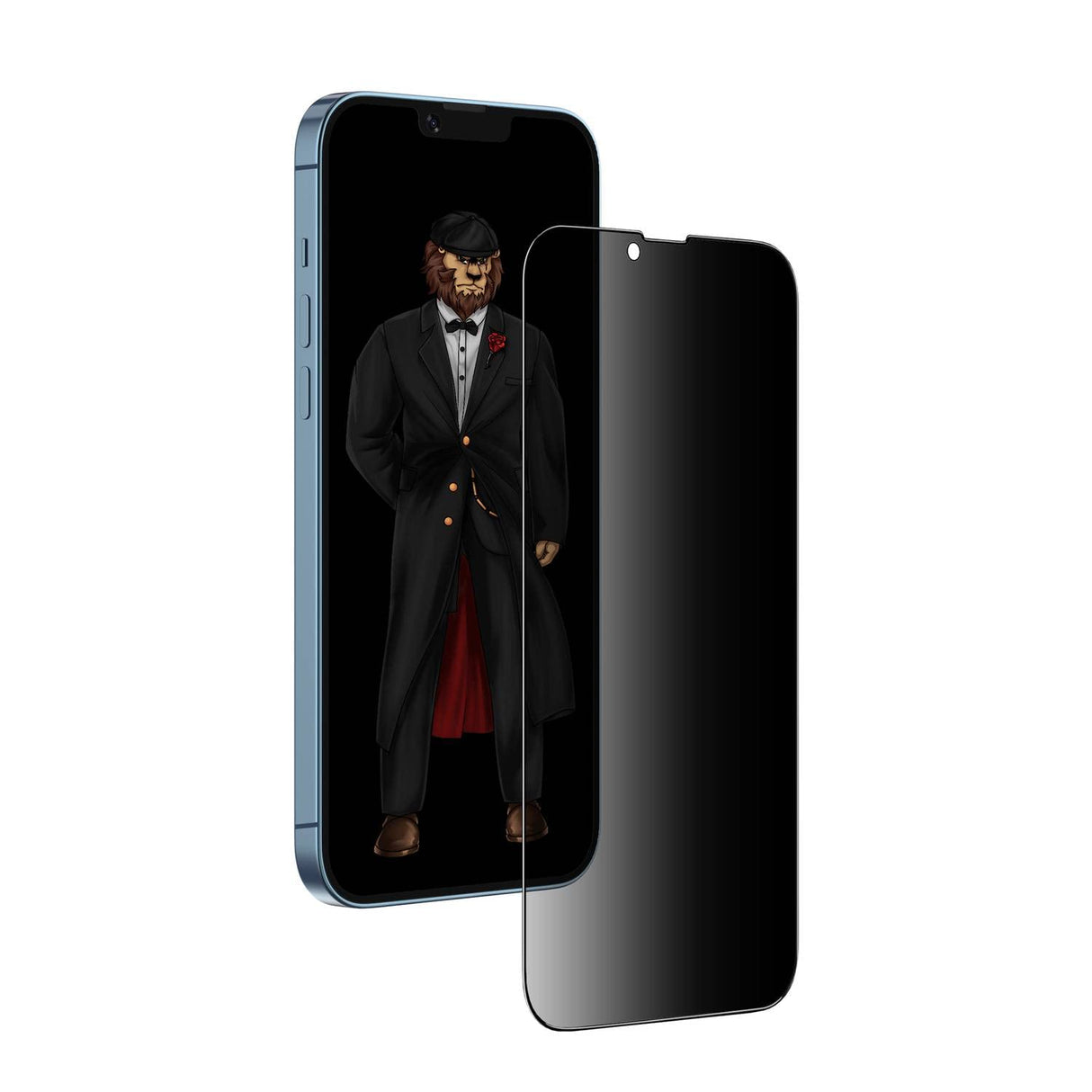 واقي شاشة زجاجي ثلاثي الأبعاد بحافة دائرية مقاوم للخدش ومضاد للخدش من YUXINXIN أخضر لهاتف iPhone 13/13 Pro مقاس 6.1 بوصة، أسود، GNEDGEPY13PCL