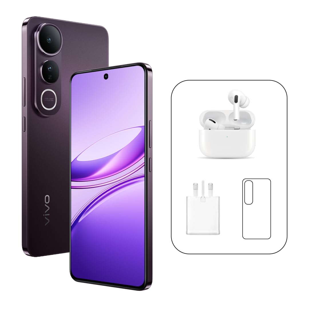 vivo V50 Lite 5G (Phantom Black, 12GB RAM, 256GB) | 120Hz AMOLED Display | 32MP Selfie Camera | 6500mAH | IP64 | V-Premier Earbuds Pro, 24M Warranty, 400Days Screen Replacement – Middle East Version