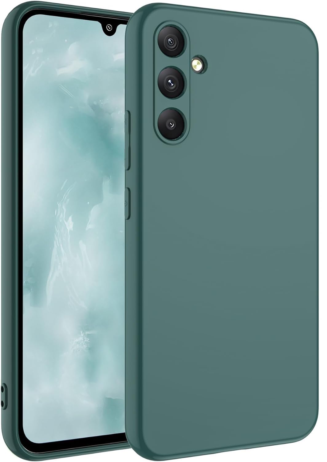 جراب Zubitech لهاتف Samsung Galaxy A55 5G - مصنوع من السيليكون الناعم والمرن TPU - غير لامع - مقاوم للصدمات - مضاد لبصمات الأصابع - أخضر