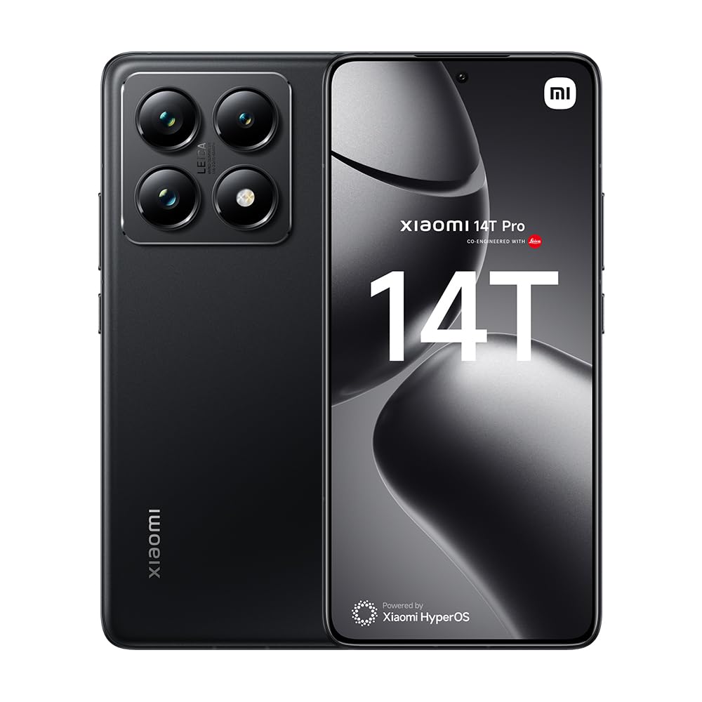 Xiaomi 14T Pro 5G Mobile, Titan Black (12GB RAM+512GB) | MediaTek 9300+ | 6.67" Amoled 144Hz display | Leica Triple Camera 50+50+12MP, 32MP Front camera