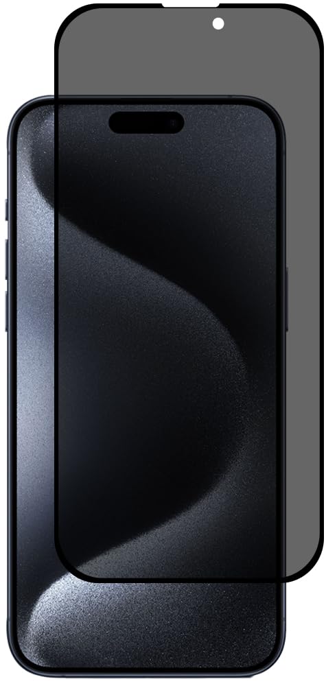 Al-HuTrusHi Screen protector Compatible with iPhone 15 Pro Max 5G, Privacy Tempered Glass Screen Protector,[Bubble Free][Anti-Glare][HD Full Coverage][Easy Installation][Scratch Resistant]
