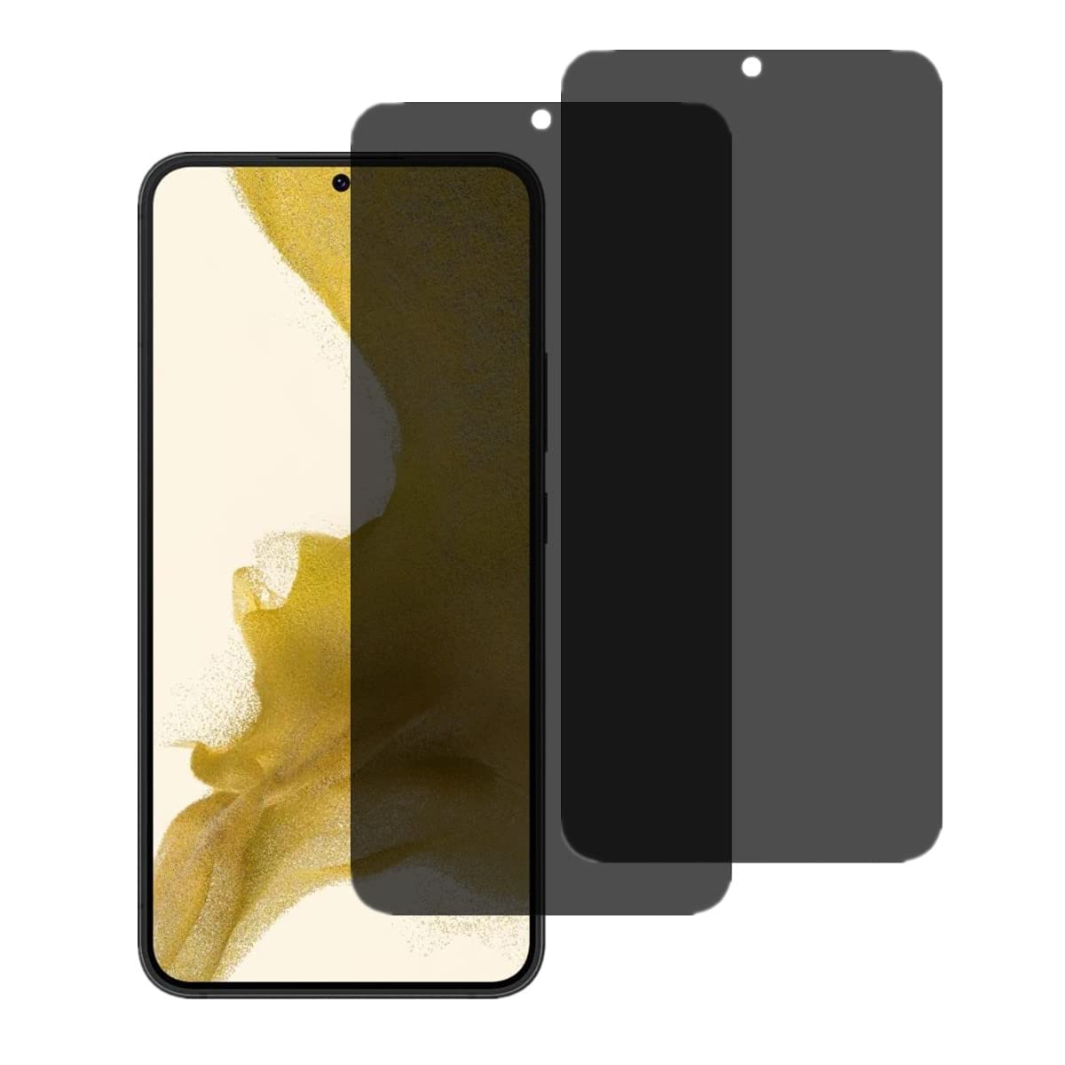 AISELAN لهاتف Galaxy S22+ زجاج مقسّى مضاد للتجسس، [قطعتان] واقي شاشة الخصوصية مضاد للخدش ومضاد للتجسس لهاتف Samsung / S22 Plus