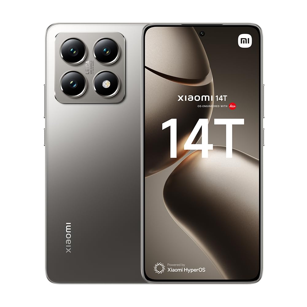 Xiaomi 14T 5G Mobile,Titan Gray (12GB RAM+256GB) | MediaTek 8300 ultra | 6.67' Amoled 144Hz display | Leica Triple Camera 50+50+12MP, 32MP Front camera