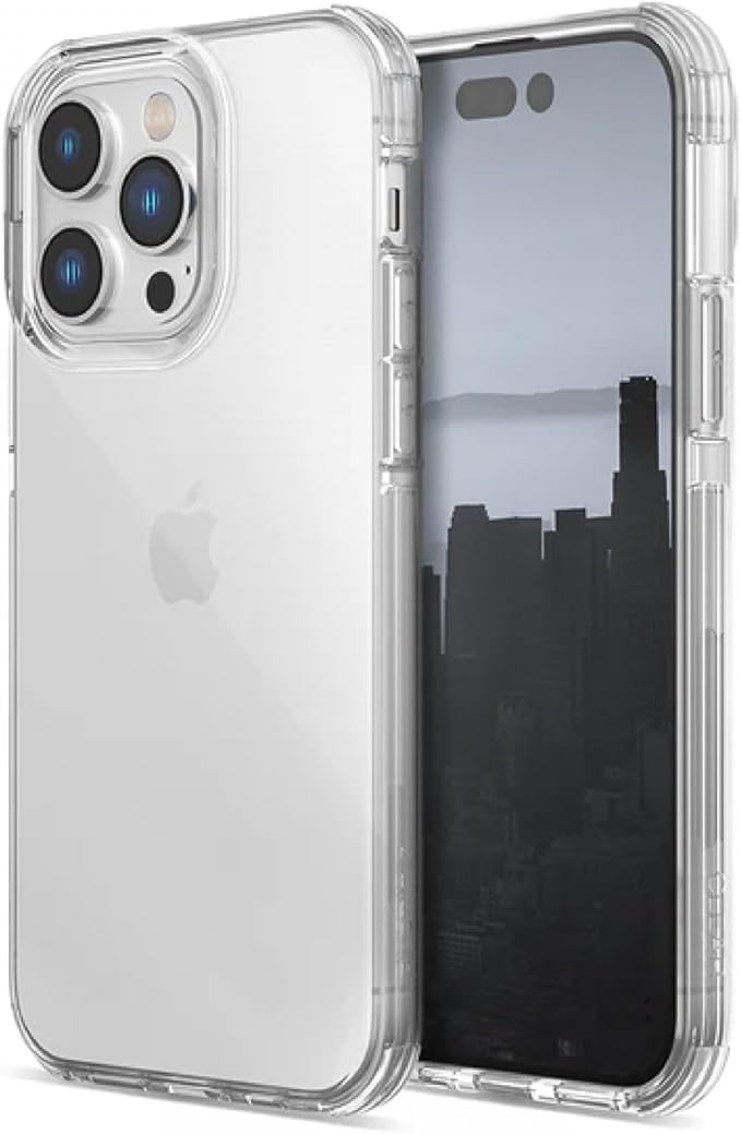 جراب X-Doria لهاتف iPhone 14 Pro - جراب Raptic Air - واقي مضاد للخدش - مقاوم للسقوط - مقاوم للصدمات - غطاء خلفي كامل رفيع لحماية الصدمات لهاتف iPhone 14 Pro 6.1"apple - فضي