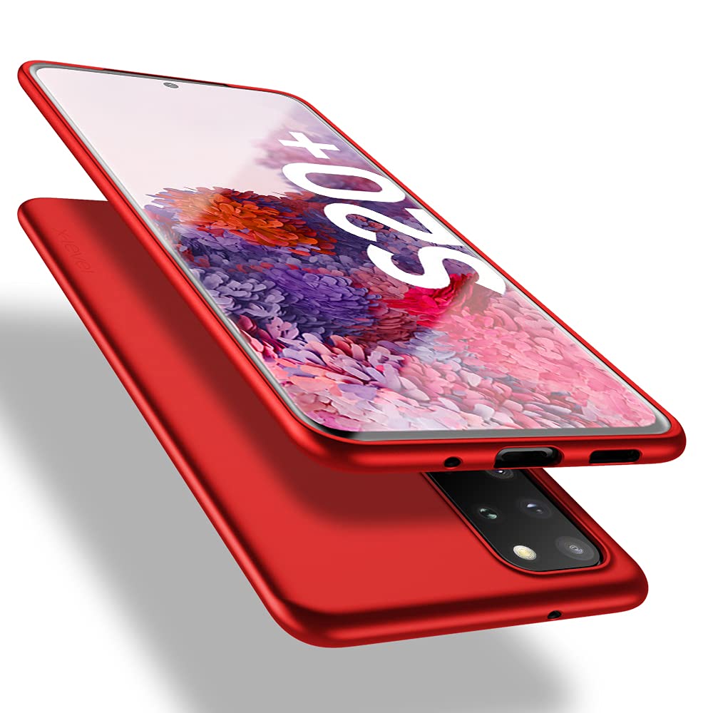 X-level Samsung Galaxy S20 Plus Case for Man Girl Women, [Guardian Series] Ultra Thin Slim Fit Soft Flexible TPU Bumper Matt Finish Protective Phone Cover 5G - Red