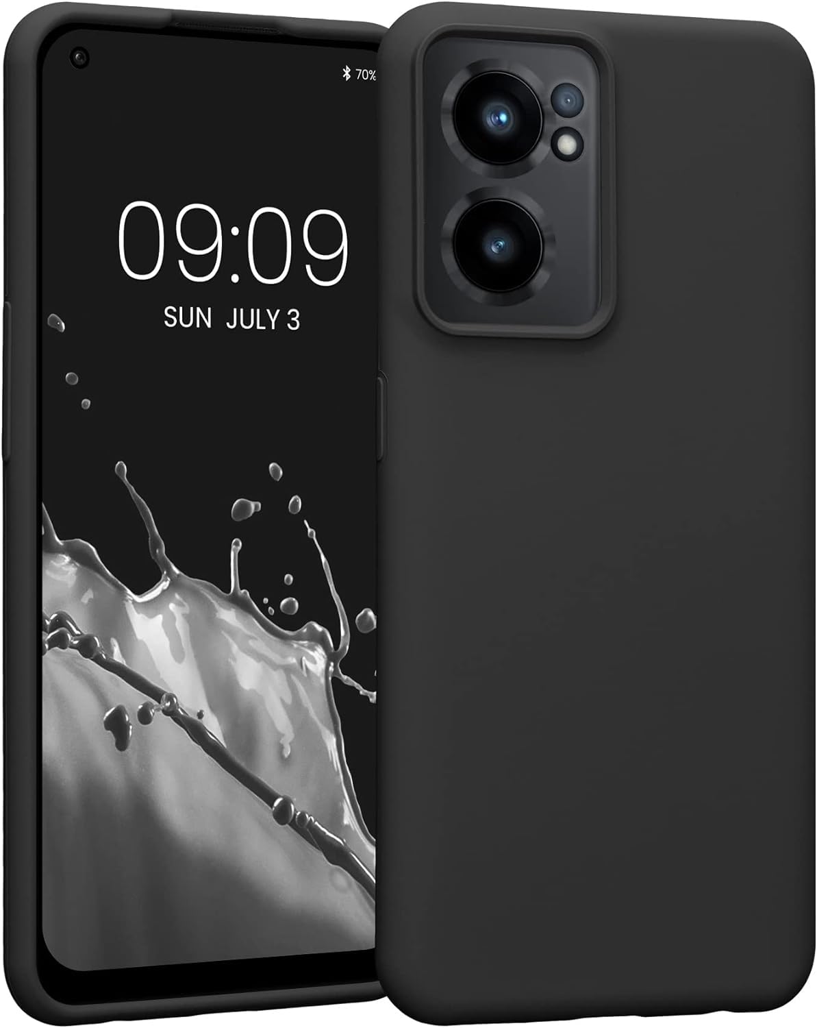 جراب AWH Premium TPU سيليكون لهاتف OnePlus Nord CE 2 5G - غطاء هاتف واقٍ بلمسة نهائية ناعمة وملاءمة دقيقة وقبضة محسنة (أسود)