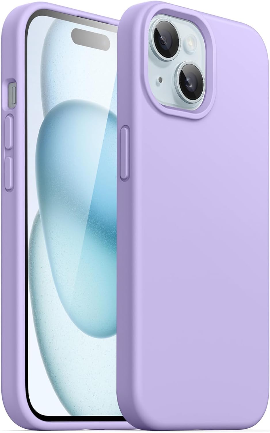 YU WELL iPhone 15 Case Clear 6.1 inch Anti-Yellowing iPhone 15 Cover Transparent Slim Thin Crystal Clear iPhone 15 Case Shockproof Protective Phone Case Cover For Apple iPhone (Iphone 15 Purple)