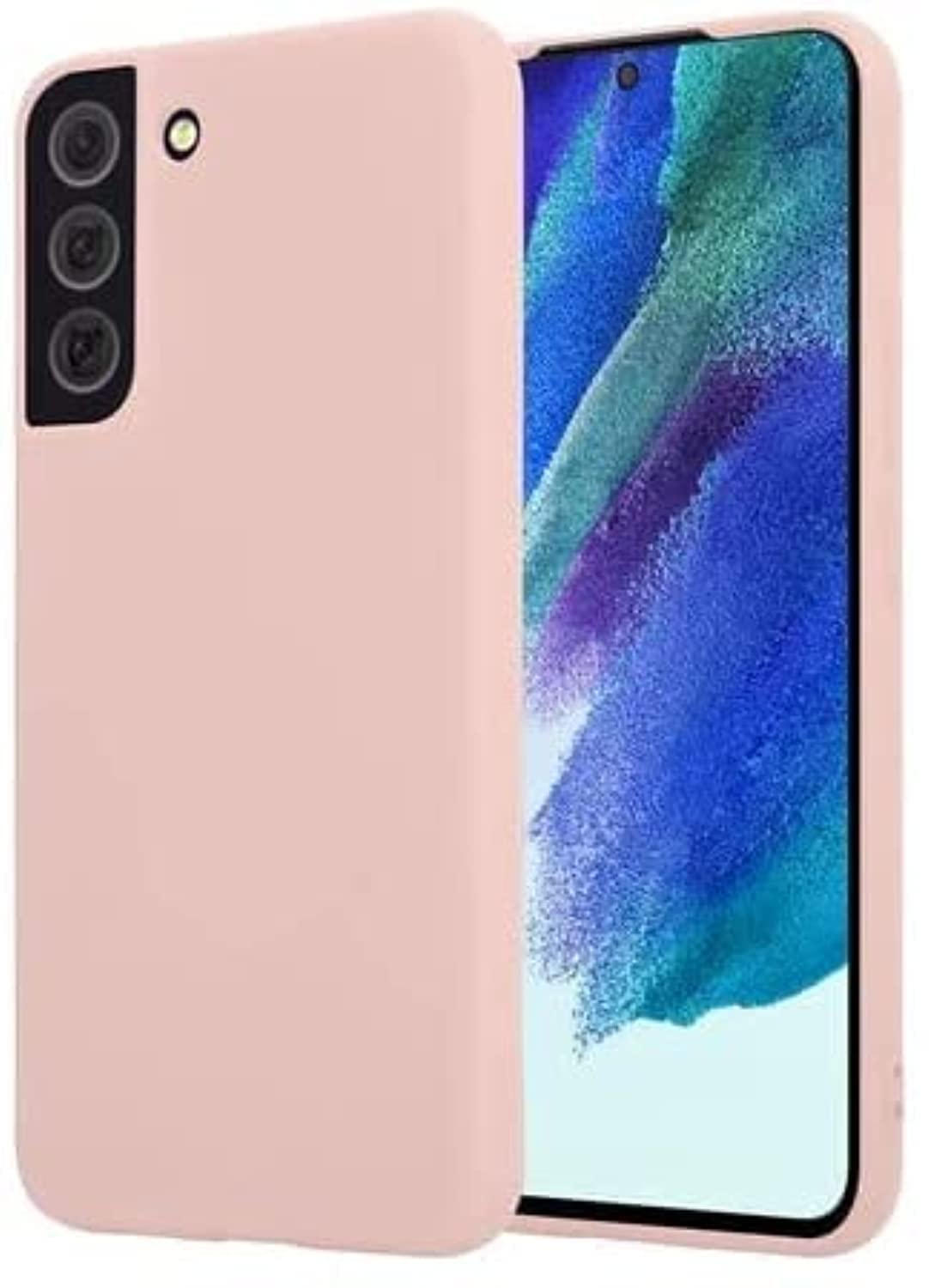 AWH Case Compatible with Galaxy S22 Plus Liquid Silicone Shock-Proof,Soft Rubber Gel Matte Finish Cover designed for Samsung Galaxy S22 Plus (2022) - (Pink)