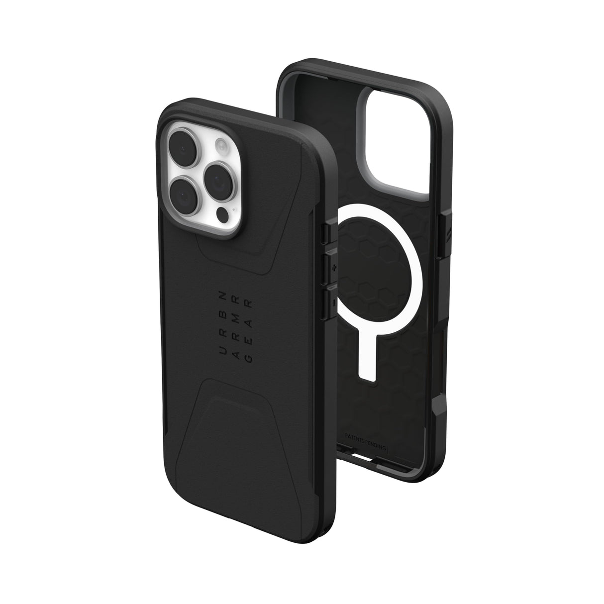 غطاء حماية Urban Armor Gear UAG Civilian لهاتف iPhone 16 Pro Max [تم اختباره عند السقوط حتى 20 قدمًا] متوافق مع MagSafe - أسود