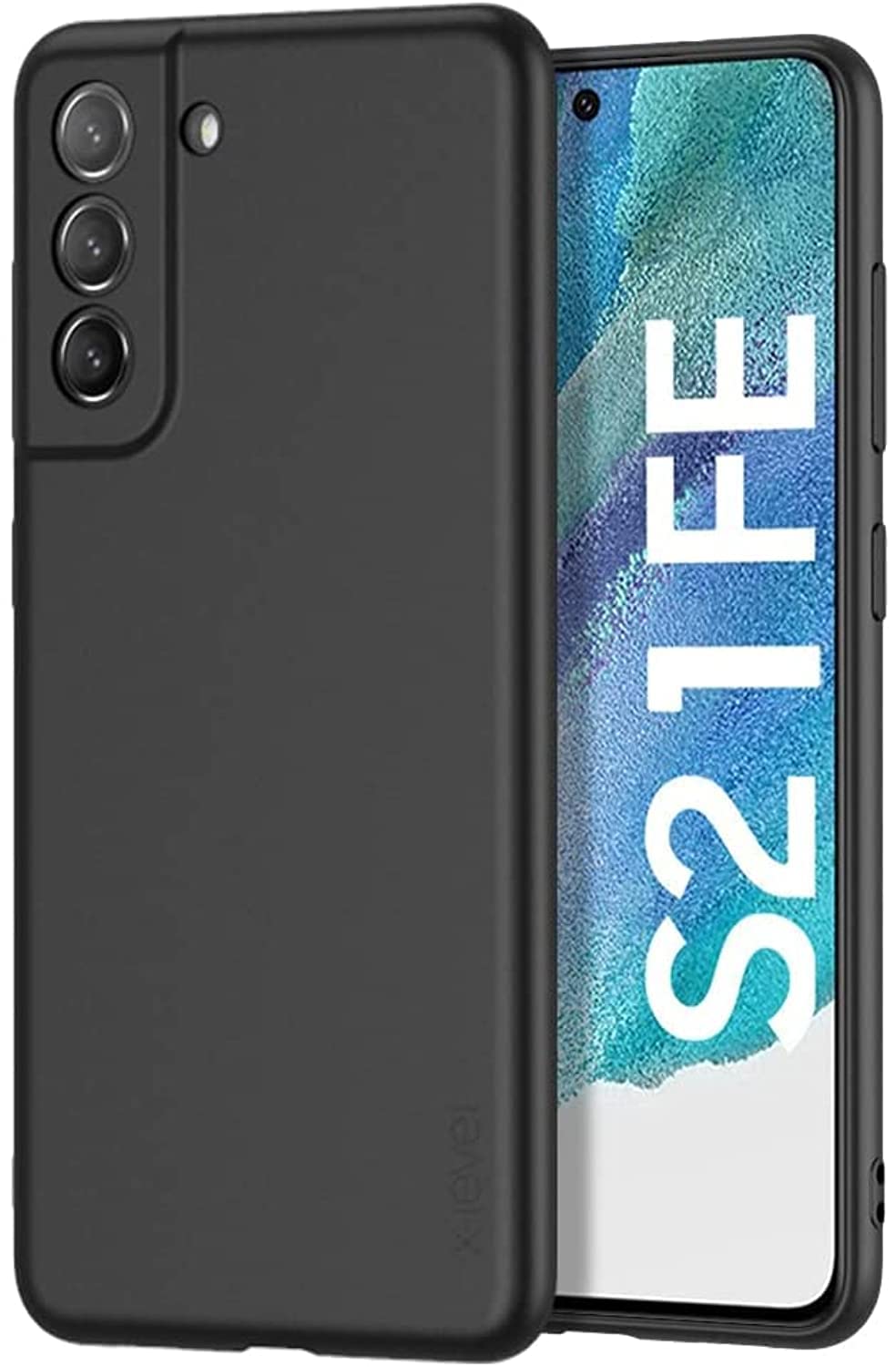 AWH Samsung Galaxy S21 FE 5G Case Slim Fit Ultra-Thin Soft TPU Super S21 FE Phone Cover [Guardian Series] Matte Finish Coating Case for Samsung S21 FE/S21 FE 5G (Black)