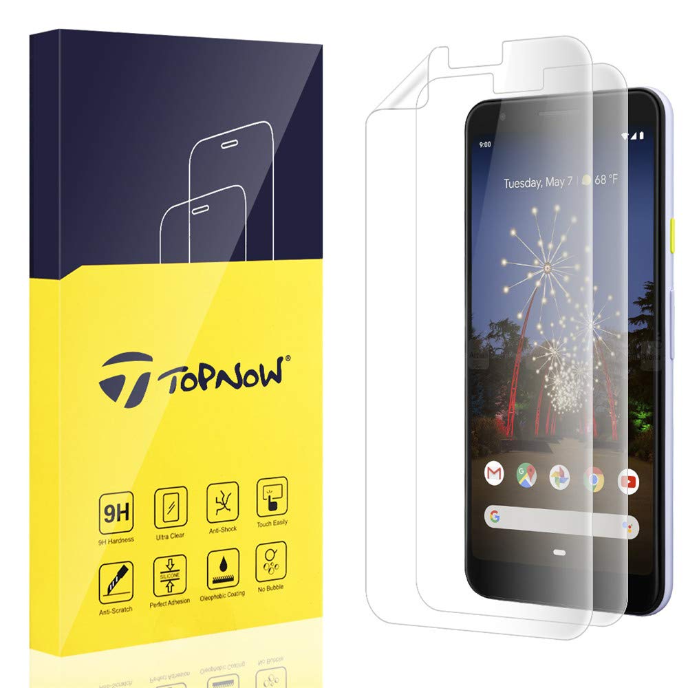 Topnow [2 Packs] for Google Pixel 3a XL Screen Protector, [Full Coverage] [Bubble-Free] [Alignment Frame Easy Installation] with Lifetime Replacement