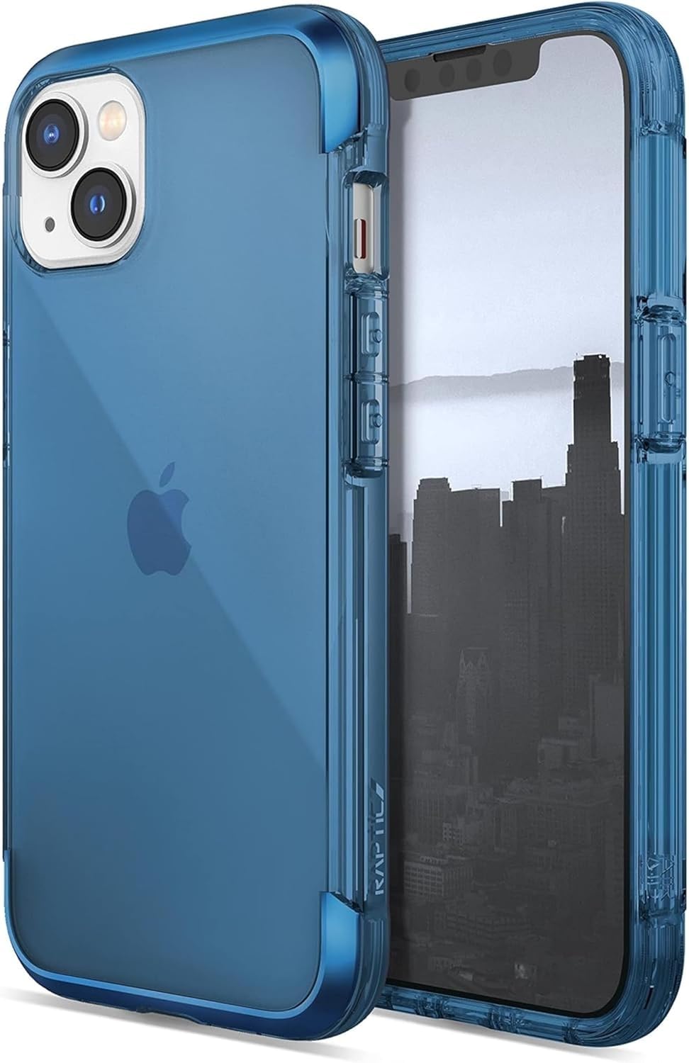 جراب X-Doria لهاتف iPhone 14 Pro Max - جراب Raptic Air Case f - مضاد للخدش - غطاء واقٍ مقاوم للسقوط - مقاوم للصدمات - غطاء خلفي كامل نحيف لحماية المصد لهاتف iPhone 14 Pro Max 6.7 بوصة - أزرق بحري