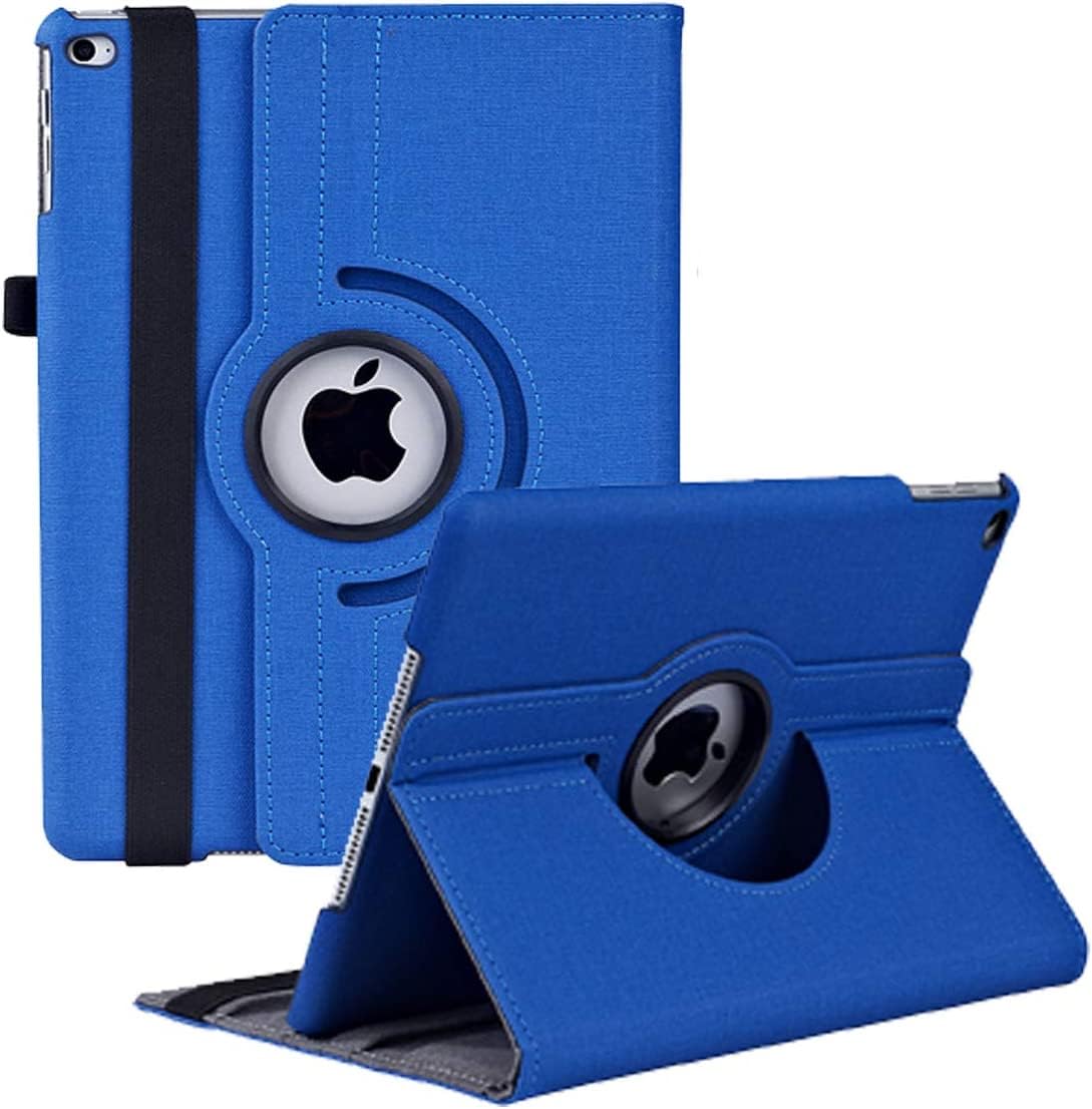جراب AWH لجهاز iPad 9.7-الجيل السادس/الخامس (2018/2017) - غطاء واقٍ بحامل دوار 360 درجة مع خاصية السكون والاستيقاظ التلقائي لجهاز iPad 9.7 بوصة 2018 2017 - أزرق