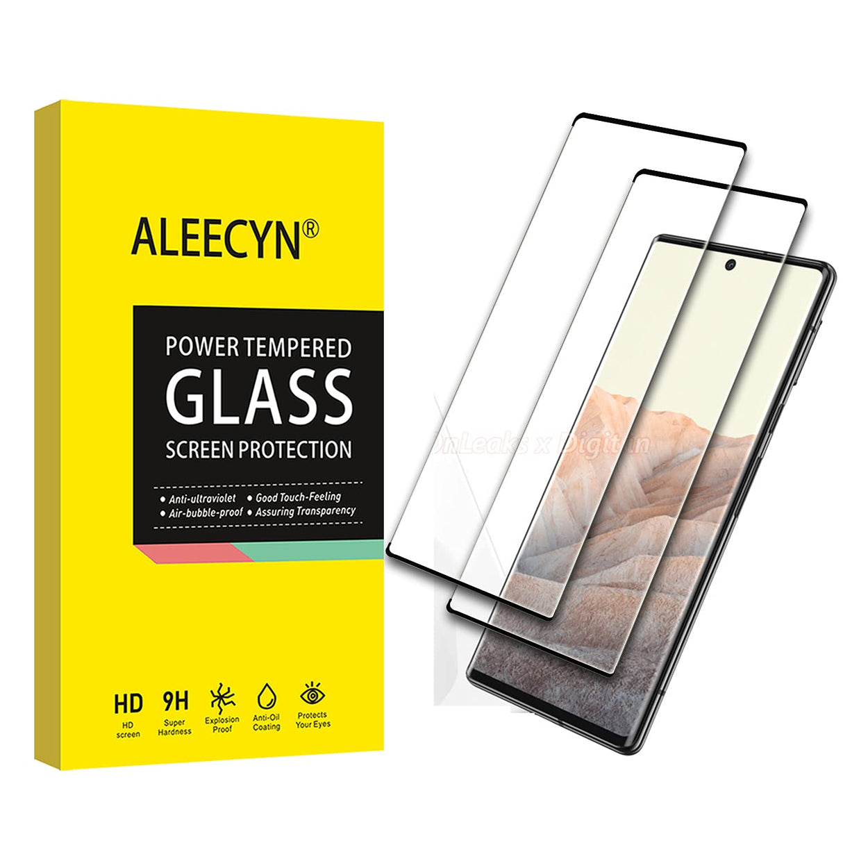 2 Pack Screen Protector for Google Pixel 6 pro,[HD] [High Touch Sensitivity] [9H Hardness] [No Bubbles] [Scratch Prevention],Tempered Glass Screen Protector for Google Pixel 6 pro