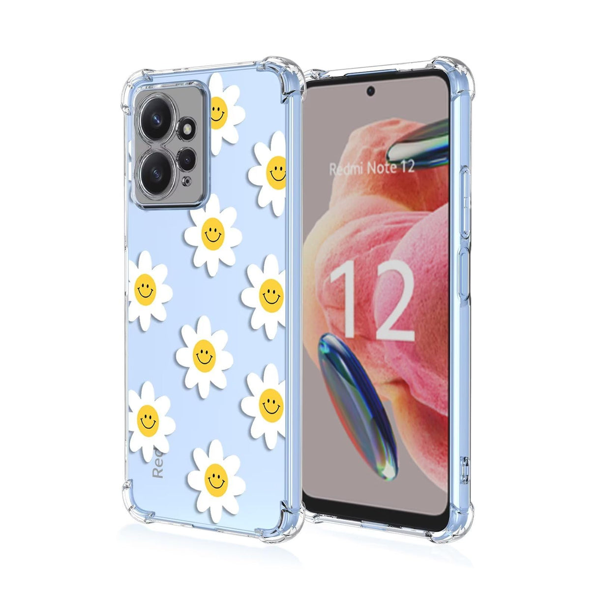 جراب ATISIJIE مناسب لهاتف Xiaomi Poco X5 Pro، جراب شفاف بنمط زهور مرسومة للبنات والنساء - A04